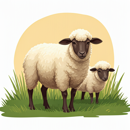 Sheep Farm Illustration